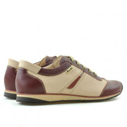 Zapatillas deportivas mujer 196 burdeos+beige
