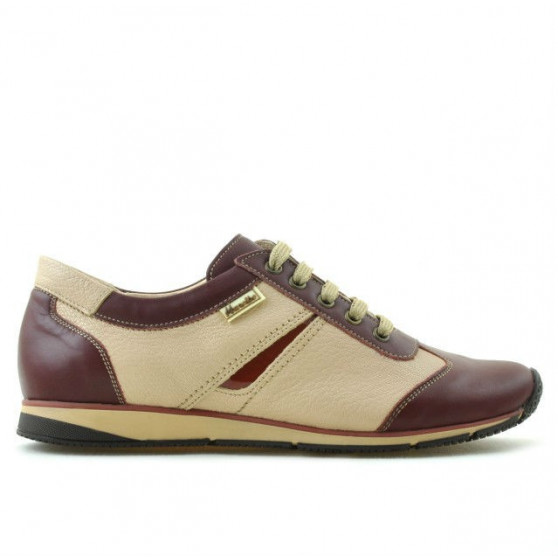 Zapatillas deportivas mujer 196 burdeos+beige