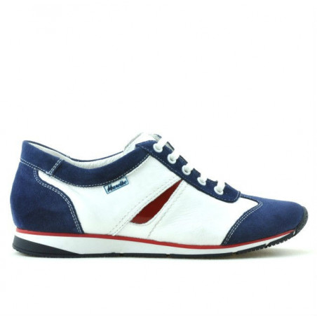 Zapatillas deportivas mujer 196 índigo velur+blanco