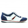 Zapatillas deportivas mujer 196 índigo velur+blanco
