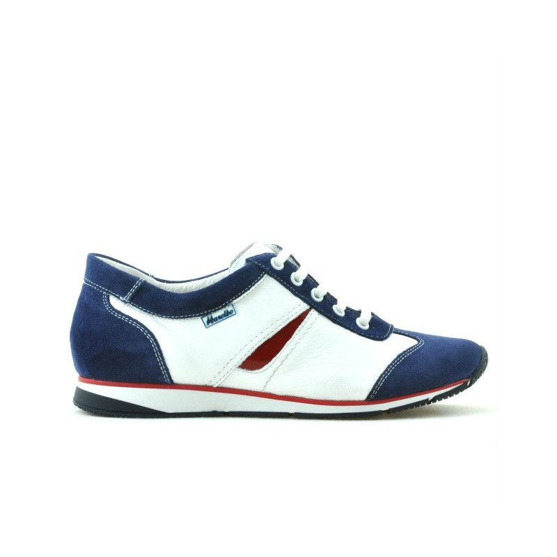 Zapatillas deportivas mujer 196 índigo velur+blanco