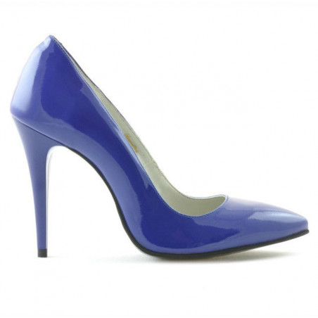 Zapatos elegantes de mujer 1241 charol azul