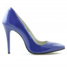 Zapatos elegantes de mujer 1241 charol azul