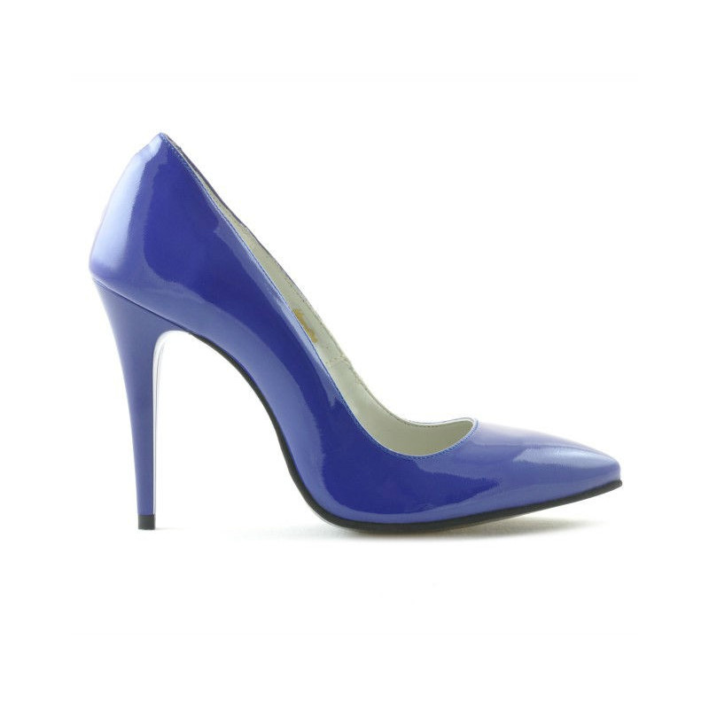 Zapatos elegantes de mujer 1241 charol azul