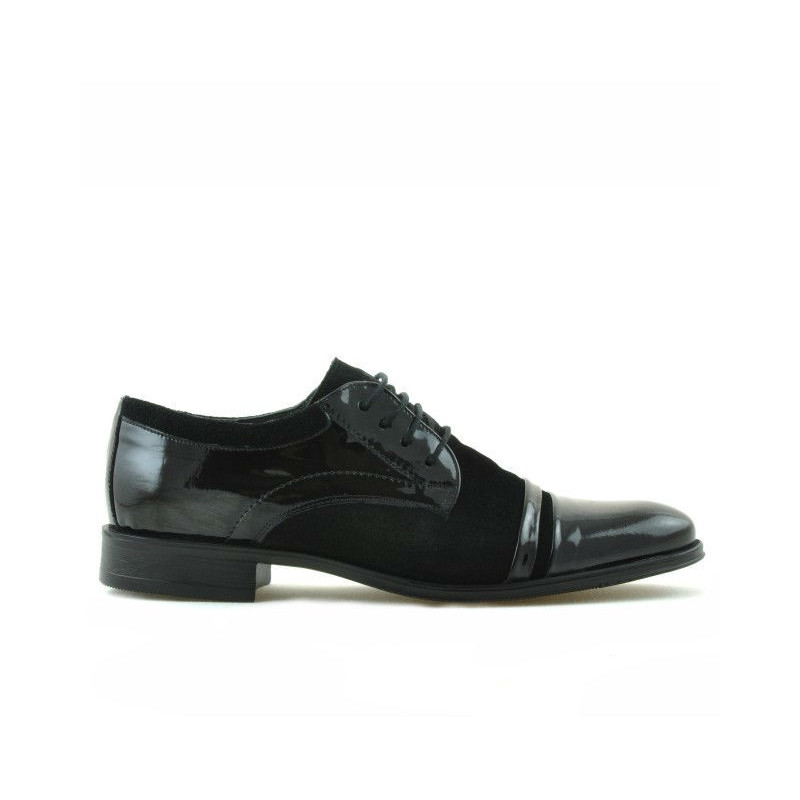 Zapatos elegantes adolescentes 391 ante negro combinado
