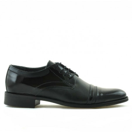 Zapatos elegantes adolescentes 391 charol negro combinado