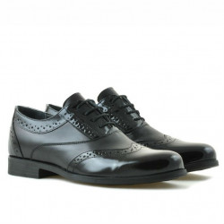 Zapatos elegantes adolescentes 393 charol negro combinado