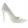 Zapatos elegantes de mujer 1241 charol blanco