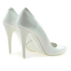 Zapatos elegantes de mujer 1241 charol blanco