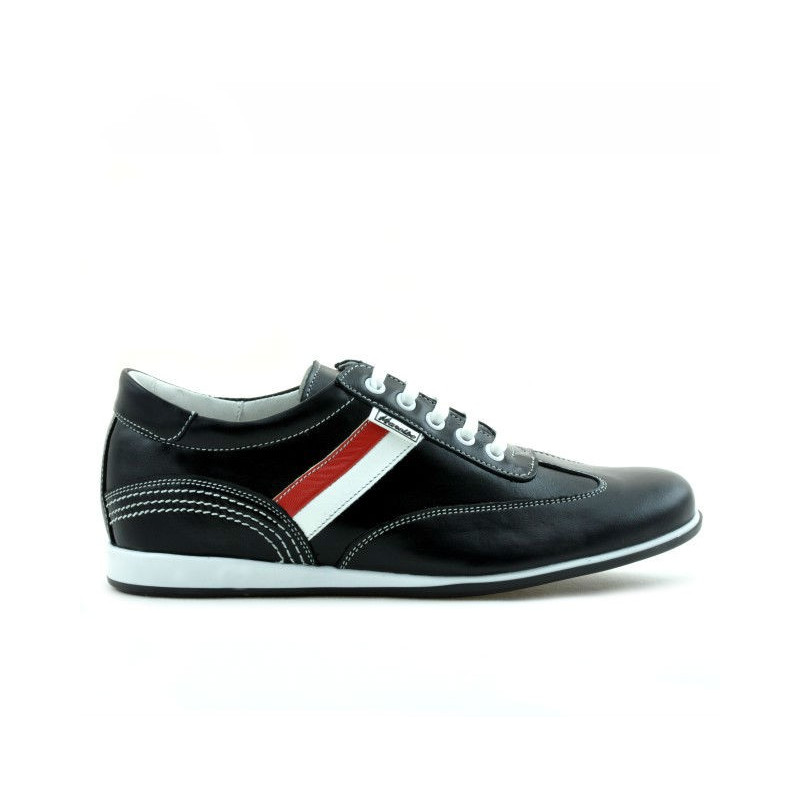 Zapatillas deportivas para adolescentes 394 negro+blanco