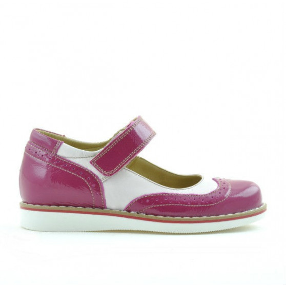 Zapatos de niños 153 charol fucsia combinado