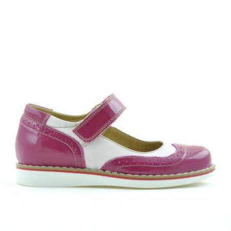 Zapatos de niños 153 charol fucsia combinado