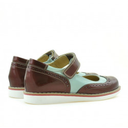 Zapatos para niños 153 charol burdeos combinado