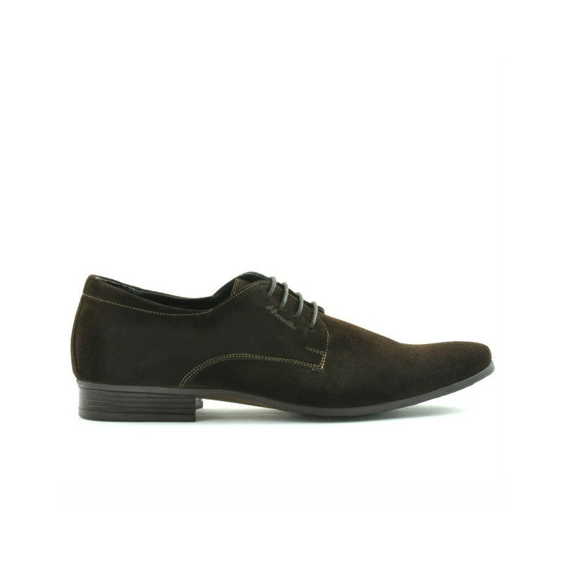 Zapatos elegantes para hombre 786 café de terciopelo