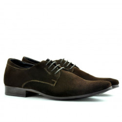 Zapatos elegantes para hombre 786 café de terciopelo