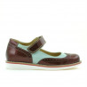 Zapatos para niños 153 charol burdeos combinado