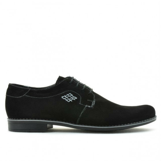 Zapatos casuales / elegantes para hombres 730 negro de gamuza