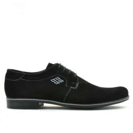 Zapatos casuales / elegantes para hombres 730 negro de gamuza
