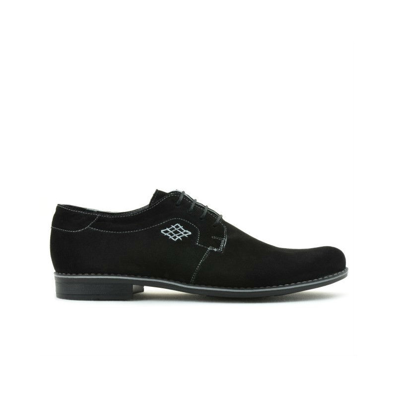 Zapatos casuales / elegantes para hombres 730 negro de gamuza