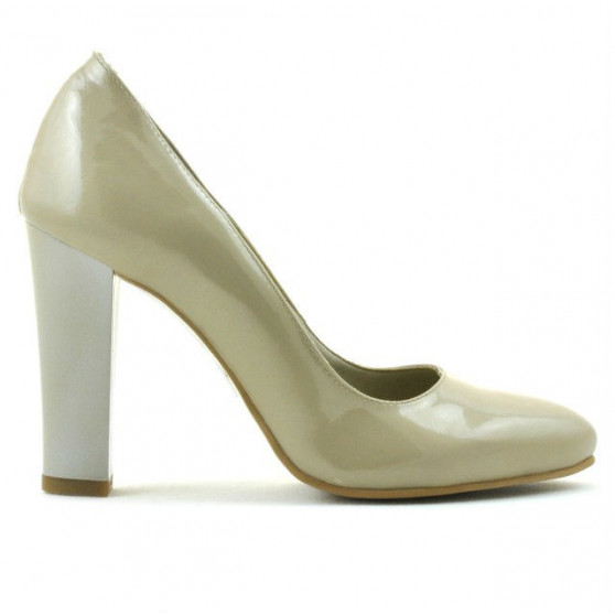 Zapatos elegantes de mujer 1214 charol beige