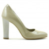 Zapatos elegantes de mujer 1214 charol beige