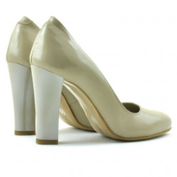 Zapatos elegantes de mujer 1214 charol beige