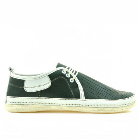 Mocasines hombre 865 verde+beige