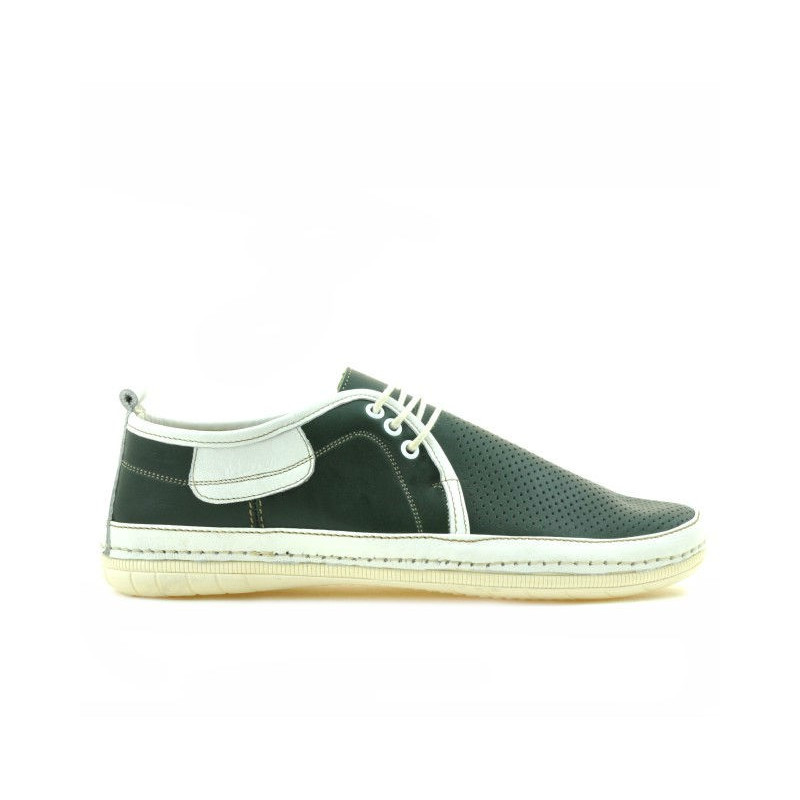 Mocasines hombre 865 verde+beige
