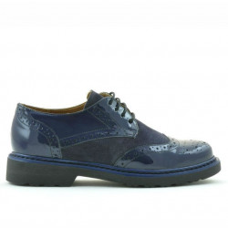 Zapatos casuales de mujer 663 charol índigo combinado
