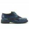 Zapatos casuales de mujer 663 charol índigo combinado