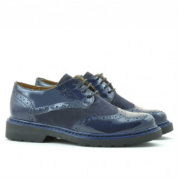 Zapatos casuales de mujer 663 charol índigo combinado