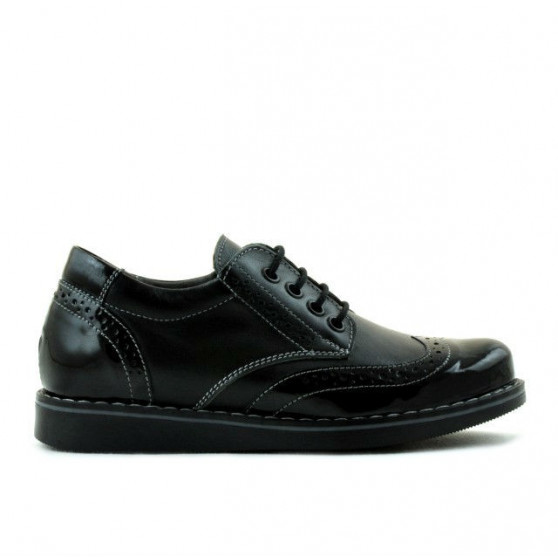 Zapatos para niños 154 charol negro combinado