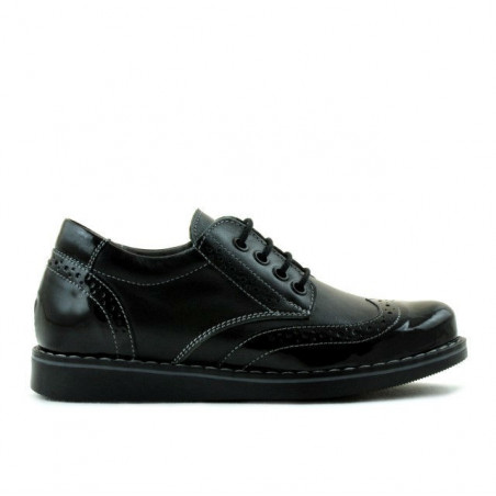 Zapatos para niños 154 charol negro combinado