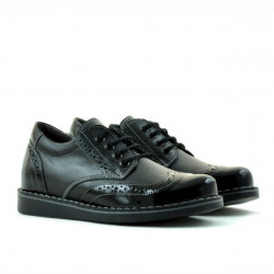 Zapatos para niños 154 charol negro combinado