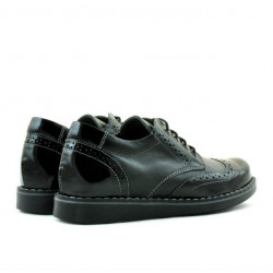 Zapatos para niños 154 charol negro combinado
