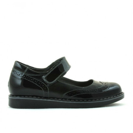 Zapatos para niños 153 charol negro combinado