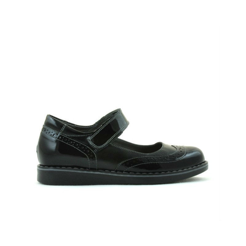 Zapatos para niños 153 charol negro combinado