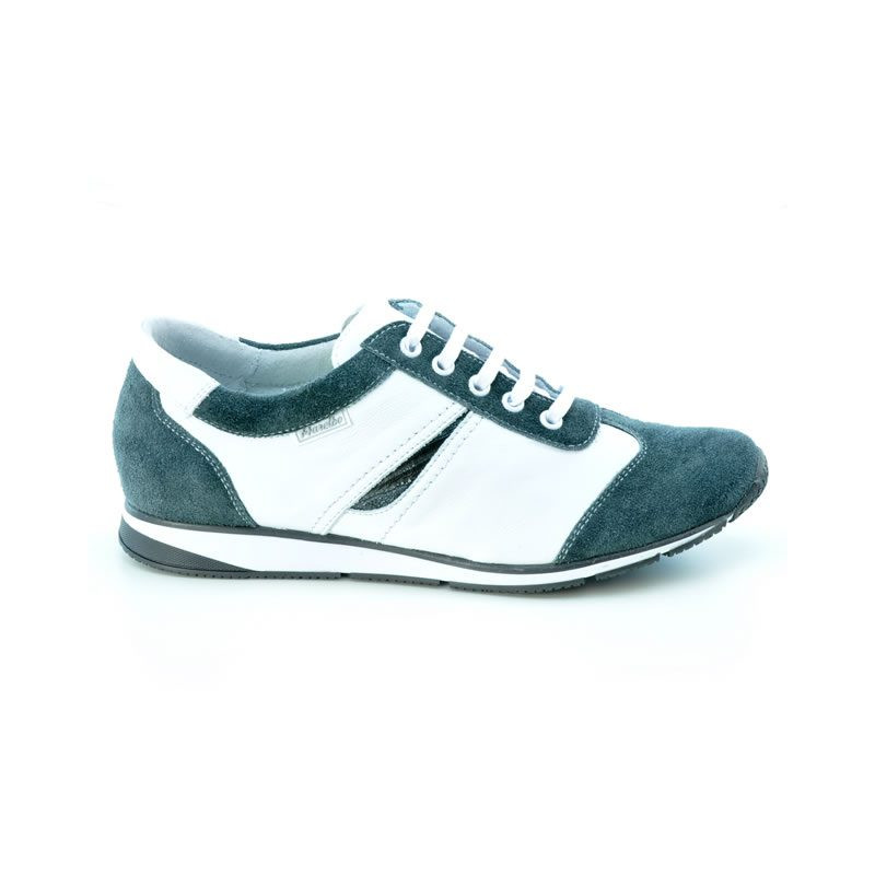 Zapatillas deportivas mujer 196 gris velur+blanco