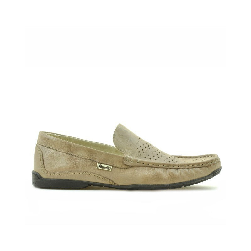 Mocasines hombre 813 arena perforado