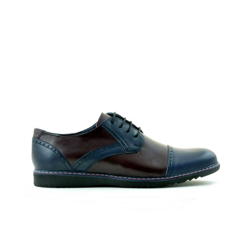 Zapatos casuales para hombres 811 índigo+burdeos