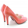Zapatos elegantes de mujer 1233 charol rojo coral