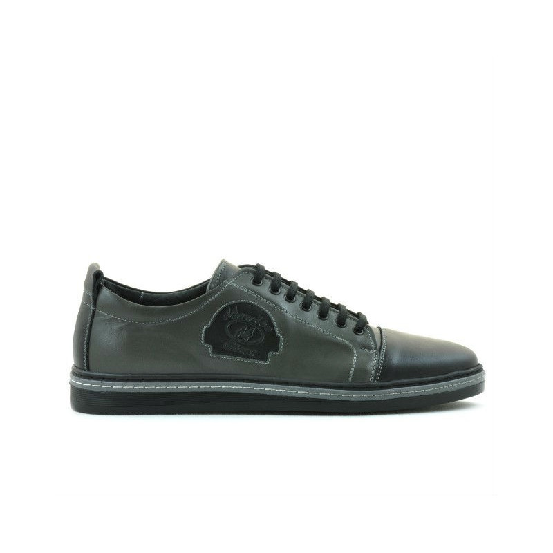 Zapatos casuales/deportivos para hombre 766 negro+gris