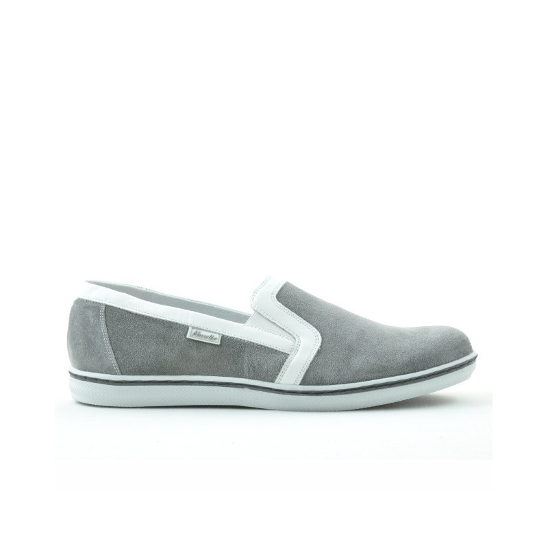 Zapatos casuales para hombre 870 gris ante