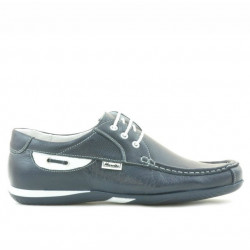Mocasines hombre 718 índigo+blanco