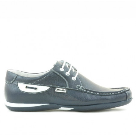 Mocasines hombre 718 índigo+blanco