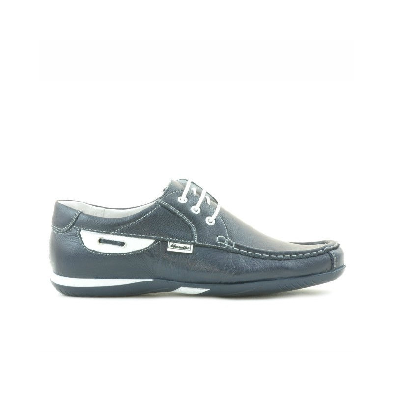 Mocasines hombre 718 índigo+blanco