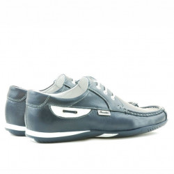Mocasines hombre 718 índigo+blanco