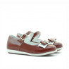 Zapatos para niños pequeños 51c charol burdeos+blanco