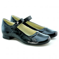 Zapatos casuales de mujer 644 charol negro