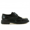 Zapatos casual de mujer 663 charol negro combinado